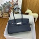 Replica Borsa  1:1 a spalla Hermès Birkin Light 29 nera Clemence