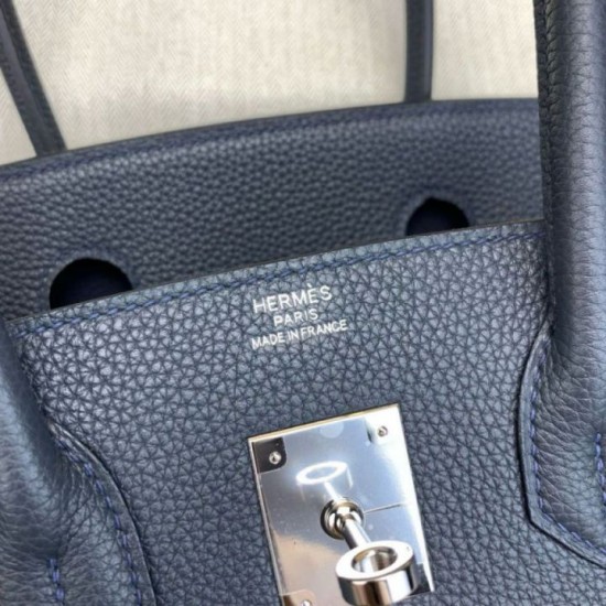 Replica Borsa  1:1 a spalla Hermès Birkin Light 29 nera Clemence
