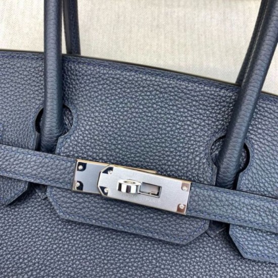 Replica Borsa  1:1 a spalla Hermès Birkin Light 29 nera Clemence