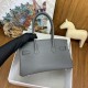 Replica Borsa a spalla Hermès Birkin Light 29 Etain in pelle di vitello Swift