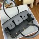 Replica Borsa a spalla Hermès Birkin Light 29 Etain in pelle di vitello Swift