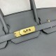 Replica Borsa a spalla Hermès Birkin Light 29 Etain in pelle di vitello Swift