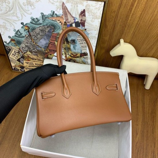 Replica Borsa a spalla Hermès Birkin Light 29 oro in pelle di vitello Swift Replica Borsa a spalla Hermès Birkin Light 29 oro in pelle di vitello Swift