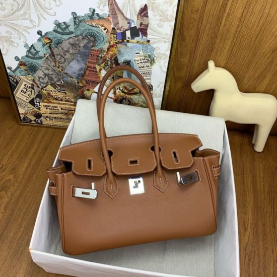 Replica Borsa a spalla Hermès Birkin Light 29 oro in pelle di vitello Swift Replica Borsa a spalla Hermès Birkin Light 29 oro in pelle di vitello Swift