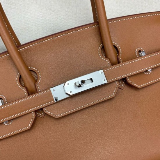 Replica Borsa a spalla Hermès Birkin Light 29 oro in pelle di vitello Swift Replica Borsa a spalla Hermès Birkin Light 29 oro in pelle di vitello Swift