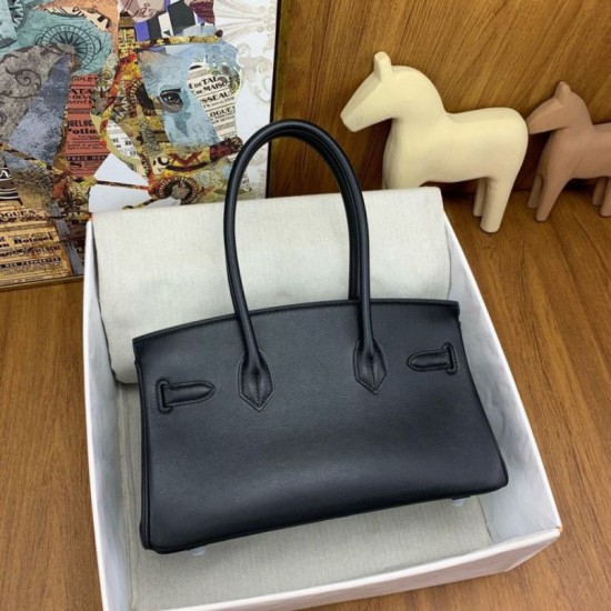 Replica Borsa a spalla Hermès Birkin Light 29 nera in pelle di vitello Swift Replica Borsa a spalla Hermès Birkin Light 29 nera in pelle di vitello Swift