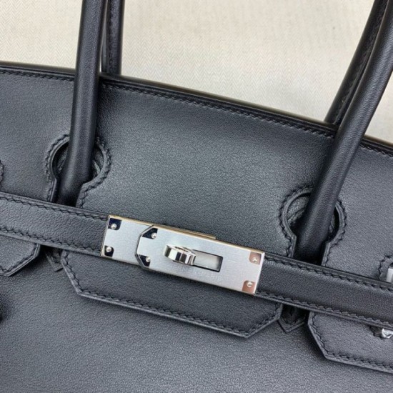 Replica Borsa a spalla Hermès Birkin Light 29 nera in pelle di vitello Swift Replica Borsa a spalla Hermès Birkin Light 29 nera in pelle di vitello Swift