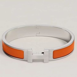 Replica Bracciale Clic HH Hermès in smalto arancione