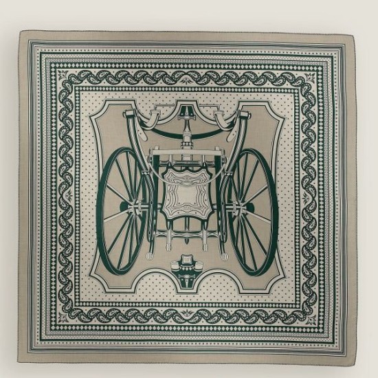 Replica Borsa Scialle Hermès Tourterelle Phaeton's Wheels Bandana 140 Imitazioni Replica Borsa Scialle Hermès Tourterelle Phaeton's Wheels Bandana 140