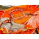 Replica falso Scialle Hermes Orange Projets Carres 140 Replica falso Scialle Hermes Orange Projets Carres 140