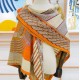 Replica Scialle da dressage Tressage Hermes arancione 140 Imitazioni Replica Scialle da dressage Tressage Hermes arancione 140