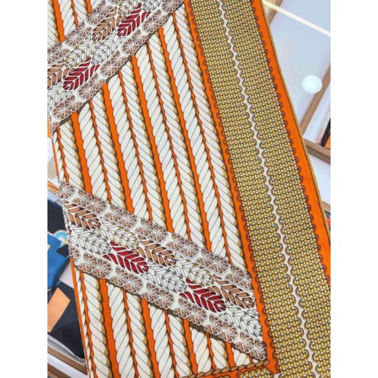 Replica Scialle da dressage Tressage Hermes arancione 140 Imitazioni Replica Scialle da dressage Tressage Hermes arancione 140