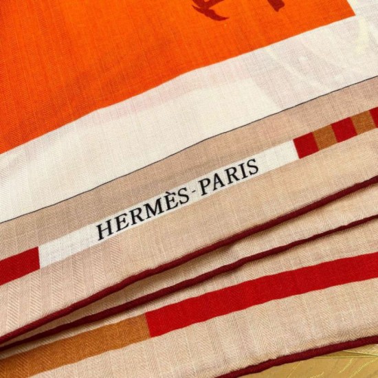 Replica Pari Scialle Hermès Arancione Carriages in Balance 140 Replica Pari Scialle Hermès Arancione Carriages in Balance 140