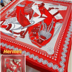 Replica Pari Scialle Bandana Hermes Zuavi e Draghi Rossi 140