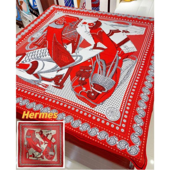 Replica Pari Scialle Bandana Hermes Zuavi e Draghi Rossi 140