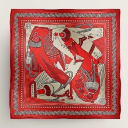 Replica Pari Scialle Bandana Hermes Zuavi e Draghi Rossi 140