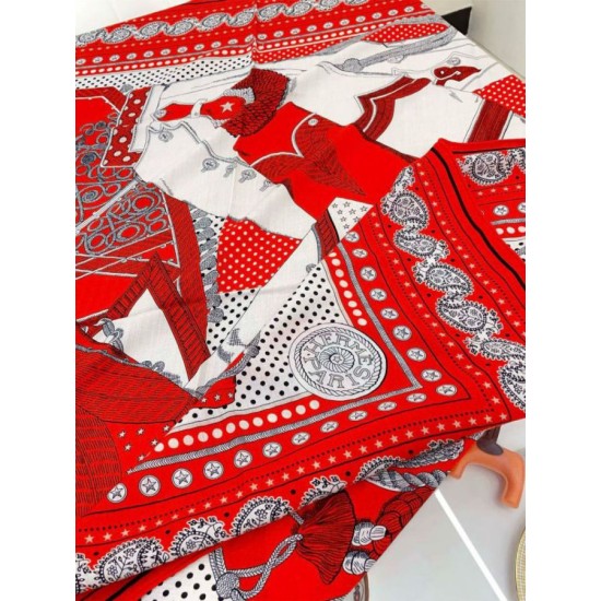 Replica Pari Scialle Bandana Hermes Zuavi e Draghi Rossi 140