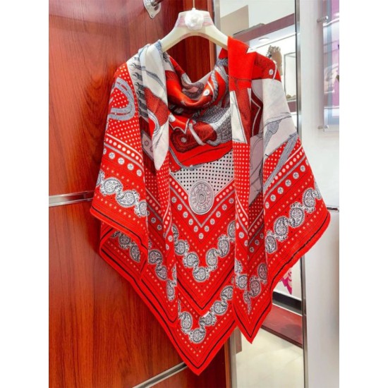 Replica Pari Scialle Bandana Hermes Zuavi e Draghi Rossi 140