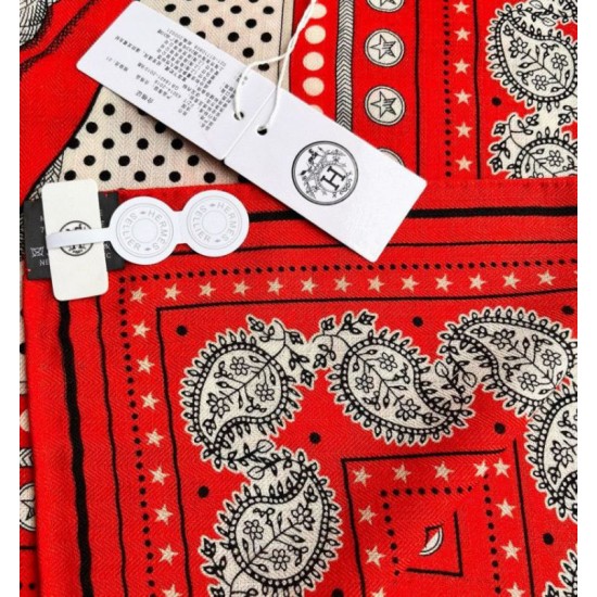 Replica Pari Scialle Bandana Hermes Zuavi e Draghi Rossi 140