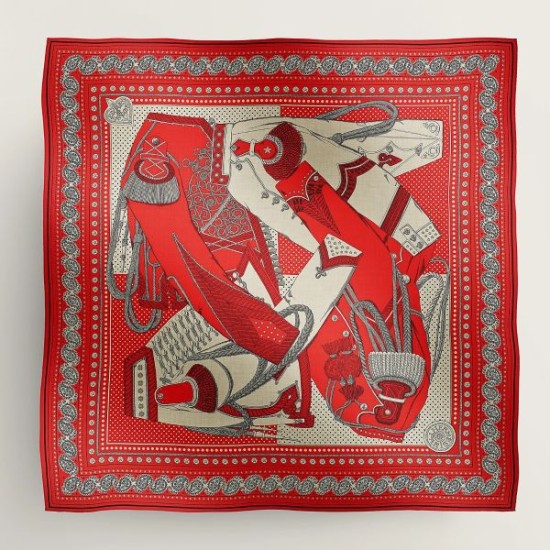 Replica Pari Scialle Bandana Hermes Zuavi e Draghi Rossi 140