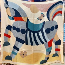 Replica Scialle Hermès Blu My First Galop 140 Imitazioni Replica Scialle Hermès Blu My First Galop 140