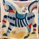 Replica Scialle Hermès Blu My First Galop 140 Imitazioni Replica Scialle Hermès Blu My First Galop 140