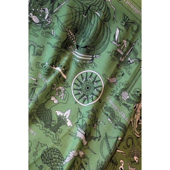 Replica Borsa Scialle Hermès Verde Nautical Tattoos Bandana 140 Imitazioni Replica Borsa Scialle Hermès Verde Nautical Tattoos Bandana 140