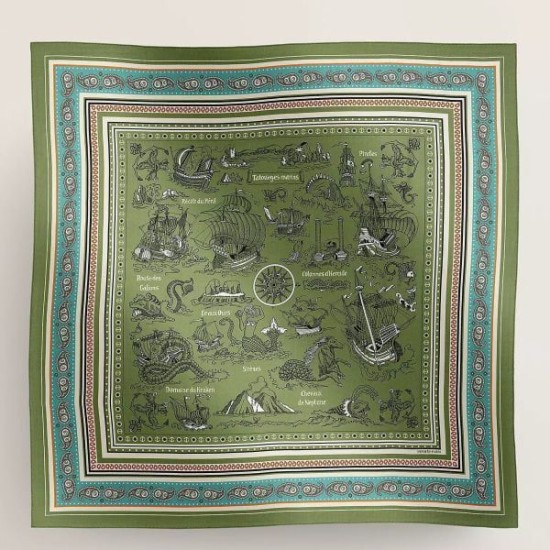 Replica Borsa Scialle Hermès Verde Nautical Tattoos Bandana 140 Imitazioni Replica Borsa Scialle Hermès Verde Nautical Tattoos Bandana 140
