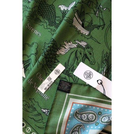 Replica Borsa Scialle Hermès Verde Nautical Tattoos Bandana 140 Imitazioni Replica Borsa Scialle Hermès Verde Nautical Tattoos Bandana 140