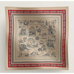 Replica Scialle Hermès Naturel Nautical Tattoos Bandana 140