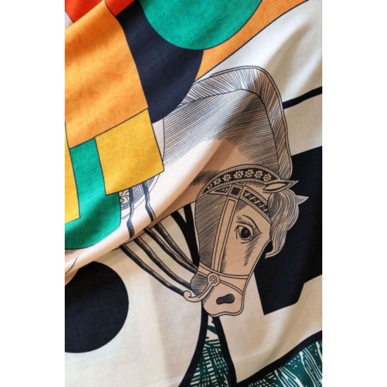 Replica Scialle Hermès Verde Cavalier en Formes 140 Replica Scialle Hermès Verde Cavalier en Formes 140