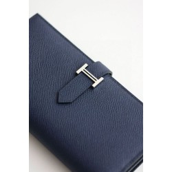 imitazione Replica Portafoglio lungo Hermès Bearn fatto a mano in pelle di vitello Epsom blu zaffiro imitazione Replica Portafoglio lungo Hermès Bearn fatto a mano in pelle di vitello Epsom blu zaffiro