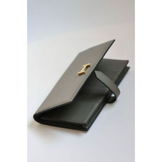 Replica Portafoglio Hermes Bearn lungo fatto a mano Etain Swift in pelle di vitello Imitazioni Replica Portafoglio Hermes Bearn lungo fatto a mano Etain Swift in pelle di vitello