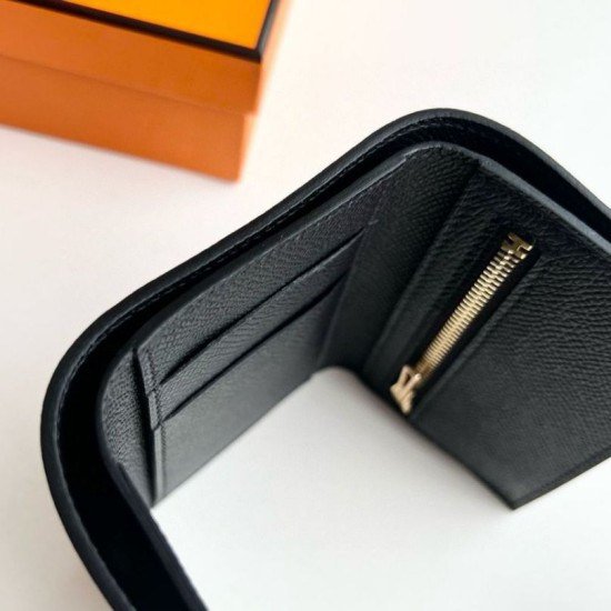 Replica di alta qualità Portafoglio Hermes Bearn ripiegabile fatto a mano Epsom nero Imitazioni Replica di alta qualità Portafoglio Hermes Bearn ripiegabile fatto a mano Epsom nero