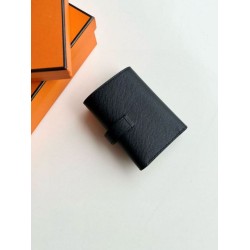di alta qualità Portafoglio Hermes Bearn ripiegabile fatto a mano Epsom nero di alta qualità Portafoglio Hermes Bearn ripiegabile fatto a mano Epsom nero