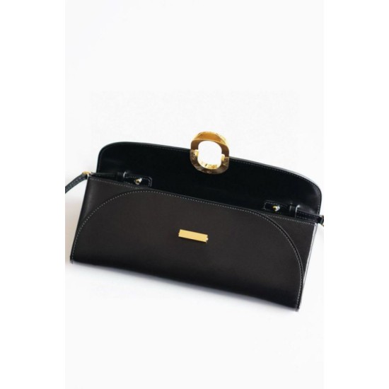 Replica Portafoglio Hermès Maillon To Go in pelle di vitello nera Imitazioni Replica Portafoglio Hermès Maillon To Go in pelle di vitello nera