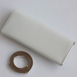 Replica Portafoglio Hermès Maillon To Go in pelle di vitello Epsom grigio chiaro