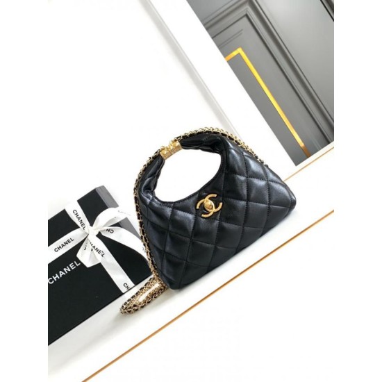 Replica Perfette Borsa hobo con catena nera AS4966 imitazioni