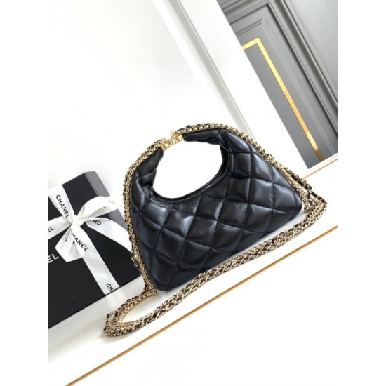 Replica Perfette Borsa hobo con catena nera AS4966 imitazioni