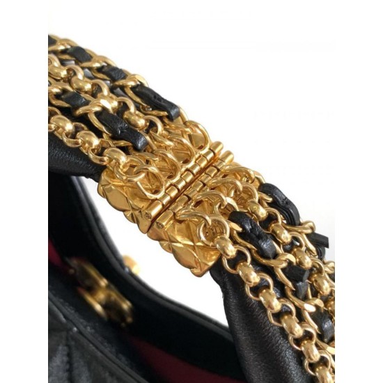 Replica Perfette Borsa hobo con catena nera AS4966 imitazioni
