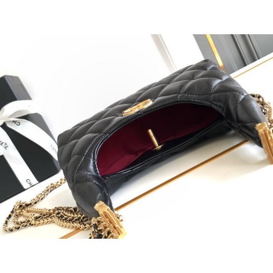 Replica Perfette Borsa hobo con catena nera AS4966 imitazioni
