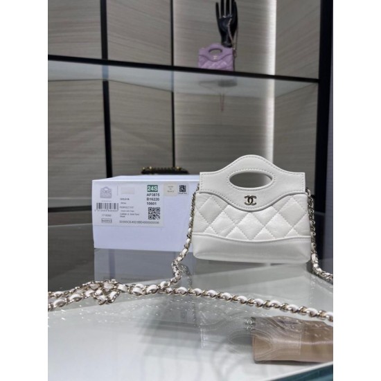 Pochette con catena AP3875 bianca Replica Replica Perfette Pochette con catena AP3875 bianca imitazioni