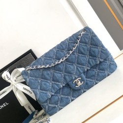 Borsa con patta in denim AS2240 Replica Replica Perfette Borsa con patta in denim AS2240 imitazioni
