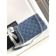 Borsa con patta in denim AS2240 Replica Replica Perfette Borsa con patta in denim AS2240 imitazioni