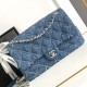 Borsa con patta in denim AS2240 Replica Replica Perfette Borsa con patta in denim AS2240 imitazioni