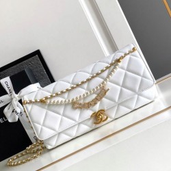 Replica Perfette Borsa a tracolla in pelle di agnello AS2713 Bianca imitazioni