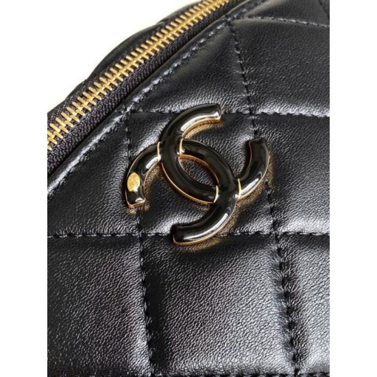 Marsupio in pelle di agnello nero AS4113 Replica Replica Perfette Marsupio in pelle di agnello nero AS4113 imitazioni
