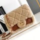 Dettagli perfetti Borse Replica mini con patta in pelle di agnello shearling AS5148 Beige qualità specchio Replica Perfette Dettagli perfetti Borse mini con patta in pelle di agnello shearling AS5148 Beige imitazioni