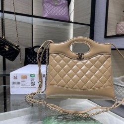 Borsa Shiny Lambskin 31 Mini Shopping AS4133 beige Replica Replica Perfette Borsa Shiny Lambskin 31 Mini Shopping AS4133 beige imitazioni