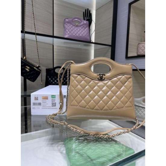 Borsa Shiny Lambskin 31 Mini Shopping AS4133 beige Replica Replica Perfette Borsa Shiny Lambskin 31 Mini Shopping AS4133 beige imitazioni